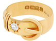 Gold Buckle Ring with Diamond for Sale