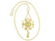 Pearl Peridot Pendant in Yellow Gold for Sale