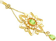 Pearl Peridot Pendant in Yellow Gold for Sale UK