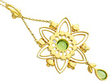 Pearl Peridot Pendant in Yellow Gold for Sale Reverse