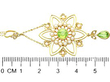 Pearl Peridot Pendant in Yellow Gold for Sale Size