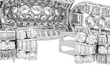 1920s art deco diamond bracelet for sale open clasp