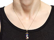 Hot Enamel Pendant in Gold Wearing