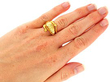 Vintage Gold Crocodile Ring Being Worn