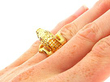 Vintage Gold Crocodile Ring Being Worn