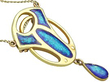 Art Nouveau Enamel Pendant in Gold