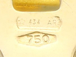 18k Yellow Gold Hoop Earrings Hallmarks