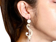 Unusual Gold Antique Earrings for Sale Wearing