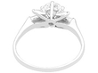 Round Solitaire with Baguettes in White Gold