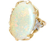 Large White Opal Ring in Yellow Gold for Sale