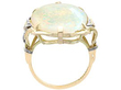 Large White Opal Ring in Yellow Gold for Sale