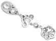 Victorian Diamond Drop Earrings in White Gold