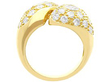 Diamond Snake Ring in 18k Yellow Gold 