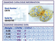 Diamond Snake Ring in 18k Yellow Gold Grading Card