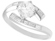 Vintage White Gold and Diamond Twist Ring