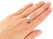 Vintage White Gold and Diamond Twist Ring Wearing