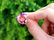 Pink Tourmaline Engagement Ring Outside