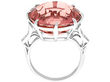 Pink Tourmaline Engagement Ring side