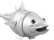 Large Vintage Fish Sugar Box in sterling silver