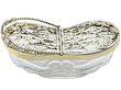 1900s Antique Glass Pot Pourri Basket