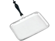 Silver Serving Tray with Wooden Handle