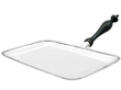 Silver Serving Tray with Wooden Handle
