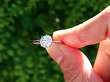 Single Solitaire Diamond Ring in White Gold for Sale