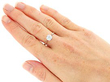 Single Solitaire Diamond Ring in White Gold for Sale Wearing