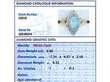 Victorian Opal and Diamond Ring Grading Card 