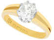Diamond Solitaire Ring Unisex in Gold