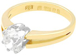 Diamond Solitaire Ring Unisex in Gold