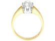 Diamond Solitaire Ring Unisex in Gold