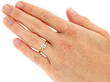 Diamond Solitaire Ring Unisex in Gold Wearing 