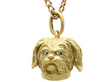 Diamond Dog Pendant in Gold for Sale