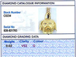 Diamond Dog Pendant in Gold for Sale Grading Card