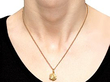 Diamond Dog Pendant in Gold for Sale Wearing 