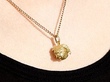 Diamond Dog Pendant in Gold for Sale Wearing 