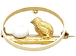 Victorian Chick and Egg Brooch for Sale