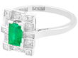 0.50 Carat Emerald Ring with Diamonds for Sale