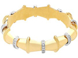 Art Deco Style Bangle in Gold with Diamonds