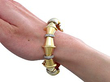 Art Deco Style Bangle in Gold with Diamonds Wearing