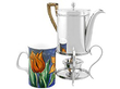Silver Coffee Pot and Burner Set