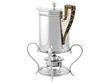 Silver Coffee Pot and Burner Set - Handle