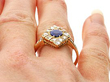 Sapphire and Diamond Dress Ring on model