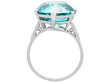 Antique Zircon Solitaire Platinum Ring