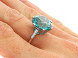 Antique Zircon Solitaire Ring On Hand