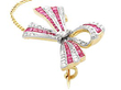 Edwardian Bow Brooch with Rubies and Diamonds