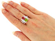 Wearing Pink Tourmaline and Peridot Ring 