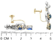 Floral Sapphire Earrings with Diamonds for Sale