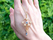 Art Nouveau Style Aquamarine and Pearl Pendant
